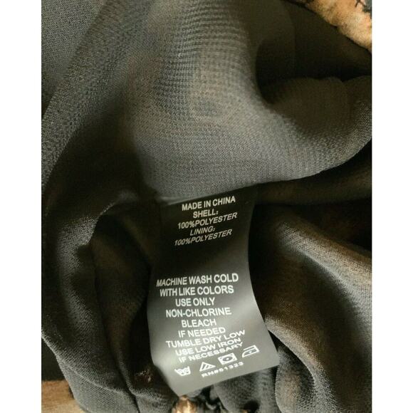 Vince Camuto Blouse Womens Size XS Leopard Print Faux Wrap Keyhole Neckline NEW - Picture 8 of 9